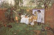 William Merrit Chase The Open air Breakfast oil painting reproduction